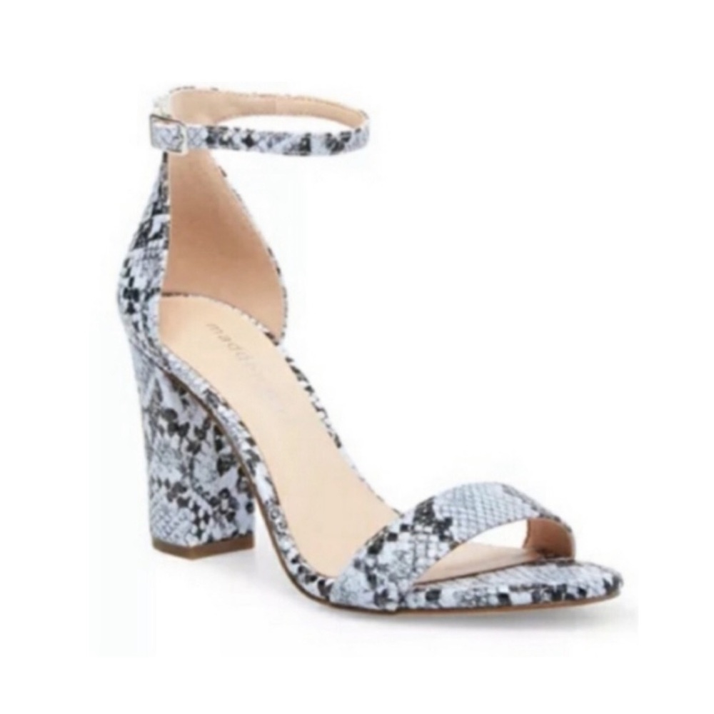 New Madden Girl Beela Blue Snakeskin Print Sandal